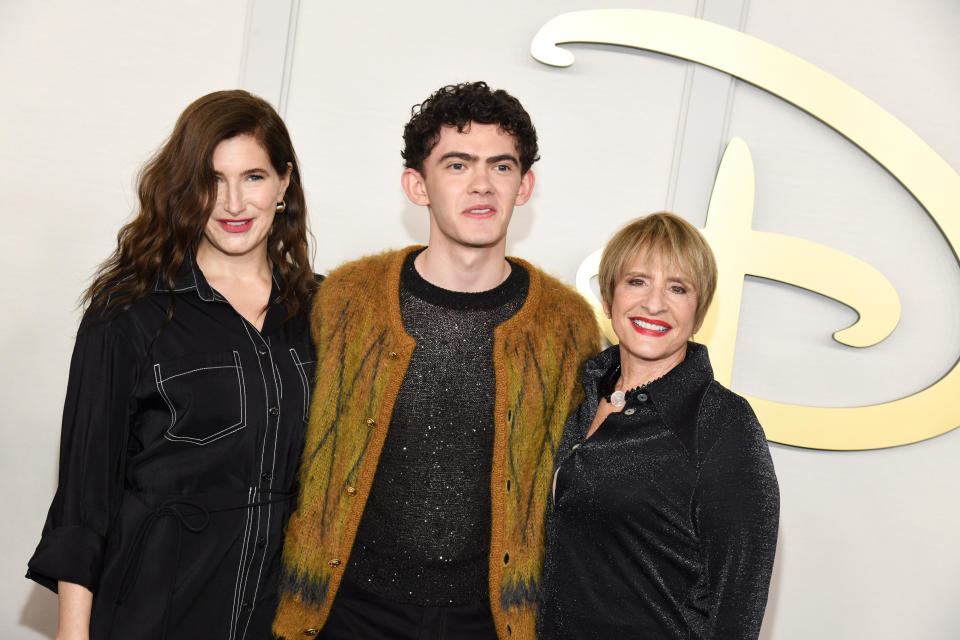 Kathryn Hahn, Joe Locke and Patti LuPone at the Disney 2024 upfront presentation