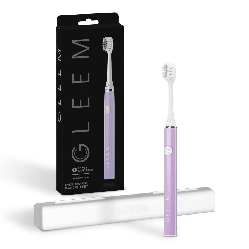 the electric toothbrush in purple