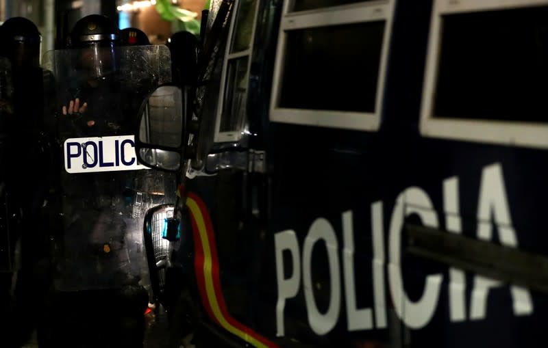 Protest against police action in Barcelona