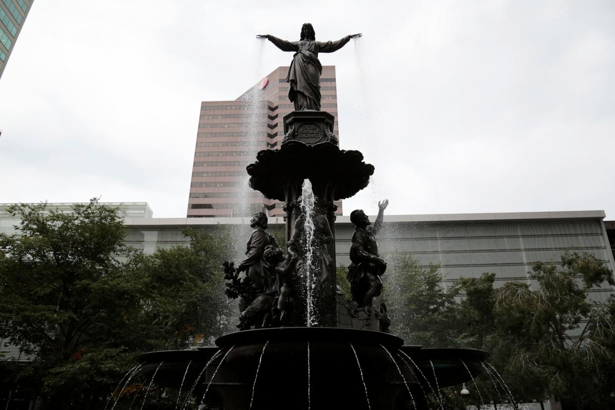 The Tyler Davidson Fountain features four smaller fountains at its base. It is said the water coming out of its spots is drinkable. Why is it safe?