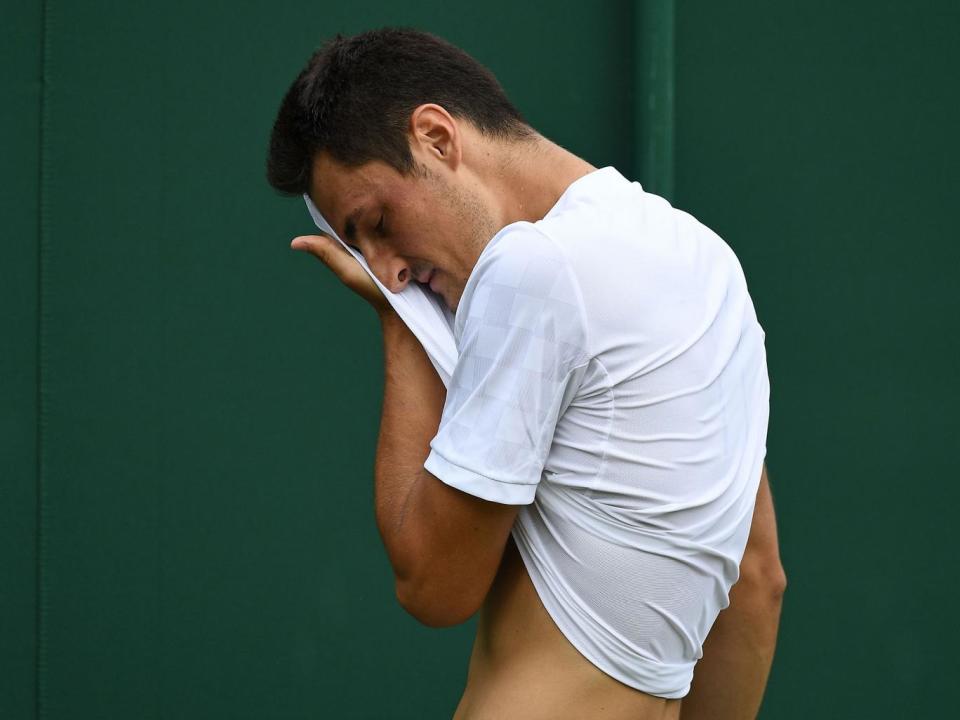 The Australian was dumped out of Wimbledon in the first round (Getty)