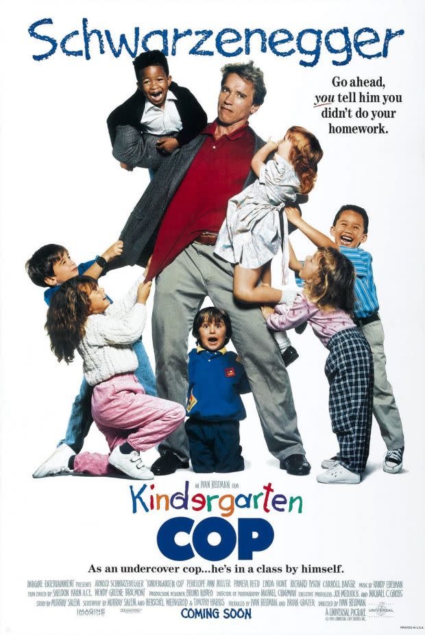 Arnold Schwarzenegger in "Kindergarten Cop"<p>Universal Pictures</p>