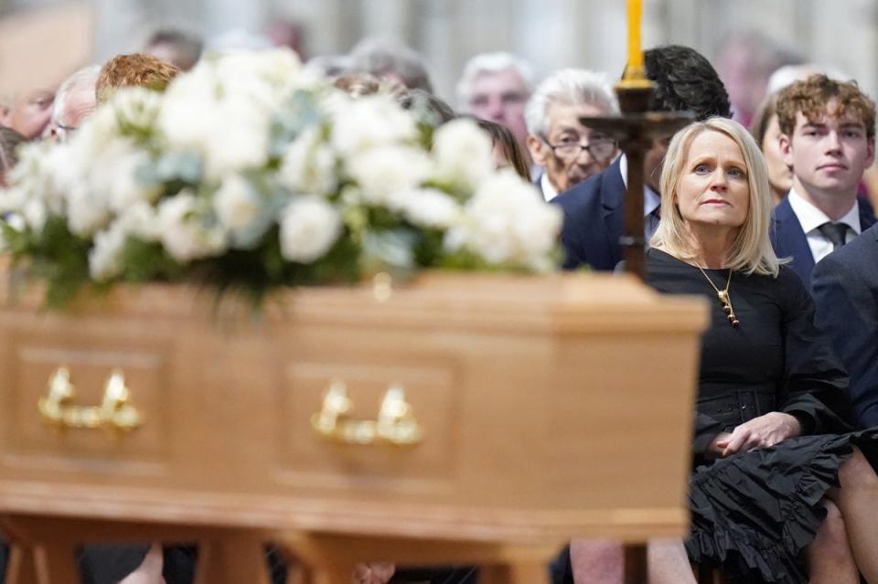 Gration’s widow Helen Chene at the service (PA Wire)