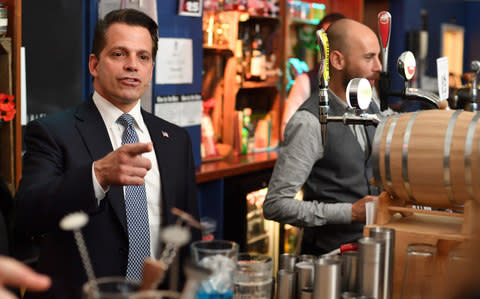 Former White House Communications Director Anthony Scaramucci liaises with students at The Cambridge Union  - Credit: Chris Williamson 