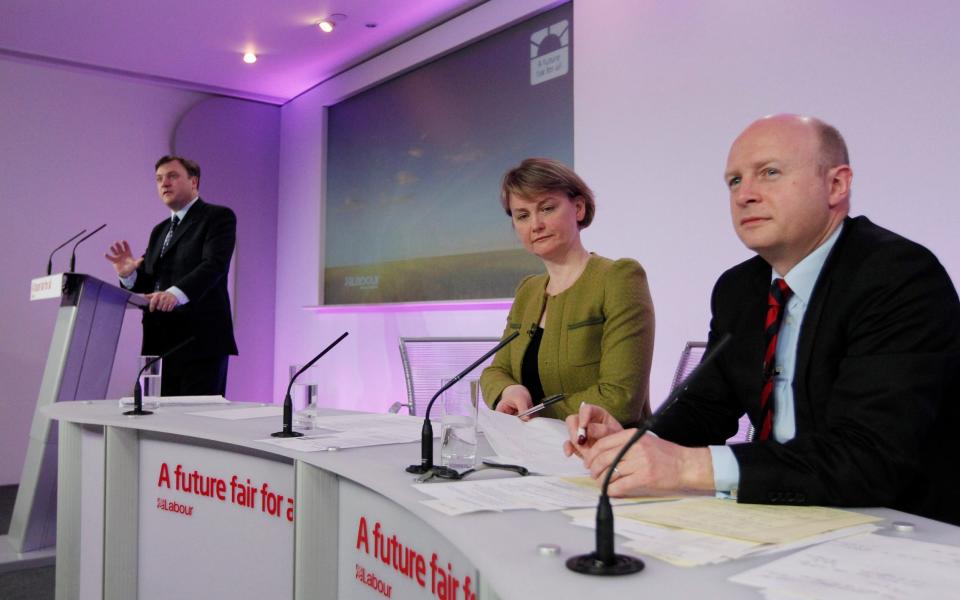 Byrne, when Chief Secretary to the Treasury, with Ed Balls and Yvette Cooper in 2010