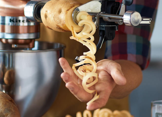 How to Make Curly Fries ~ KitchenAid Stand Mixer Spiralizer