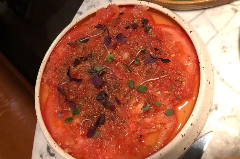 The Heritage Tomato Salad at Pasture in Cardiff