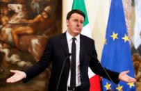 FILE PHOTO: Italy's Prime Minister Matteo Renzi gestures during a news conference in Rome, Italy, April 7, 2016. REUTERS/Remo Casilli/File Photo