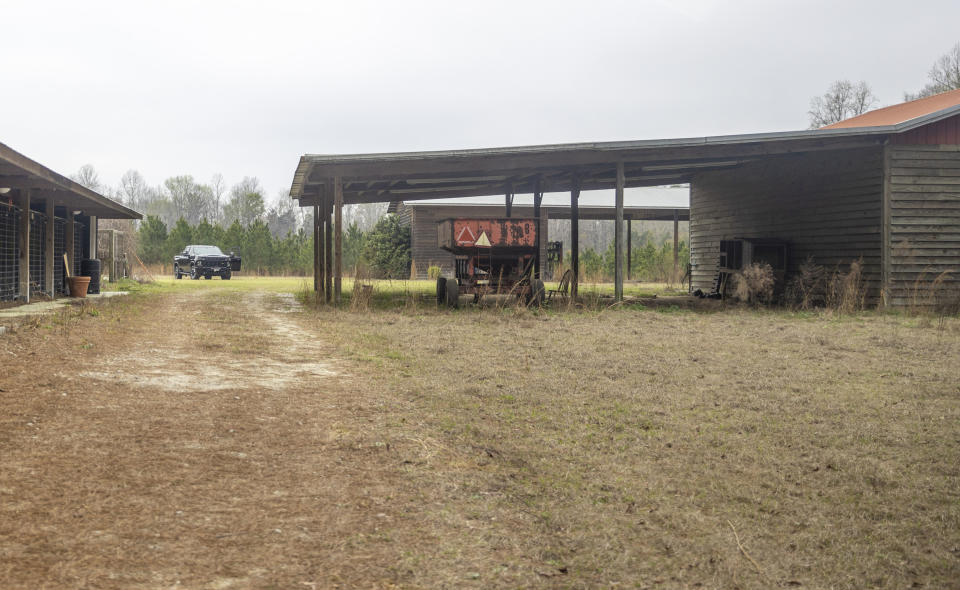 The dog kennels and hangar at the Murdaugh family property on March 1, 2023