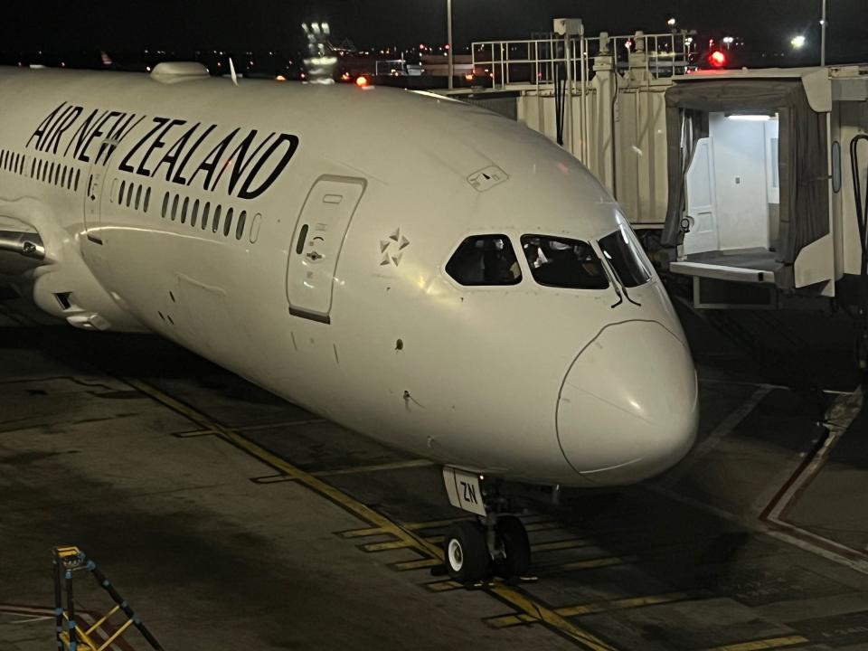 Flying Air New Zealand in business class.