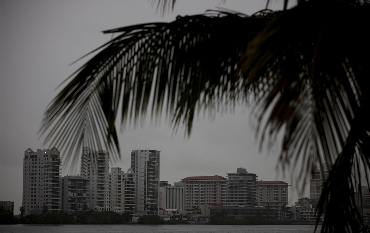 The Condado tourist zone in San Juan awoke to a general island power outage after Hurricane Fiona struck the Caribbean nation on Monday, Sept. 19, 2022, in San Juan, Puerto Rico. Extensive damages related to flooding are expected after many towns in the mountainous and southern region received over twenty inches of rain in some parts.