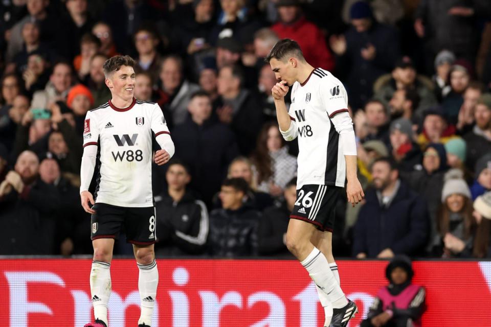 Fulham will be missing the suspended Joao Palhinha for London derbies against Brentford and Arsenal (Getty Images)