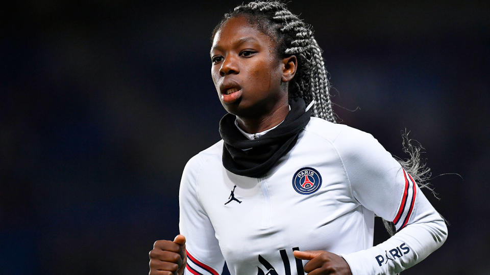 Seen here, PSG midfielder Aminata Diallo during a game.