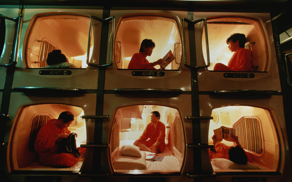 Space-saving capsule hotels have been around for a while, why not in the sky? - This content is subject to copyright.