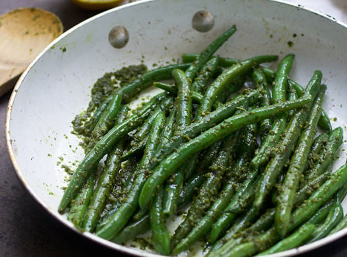 Green Beans with Brown Butter Pesto