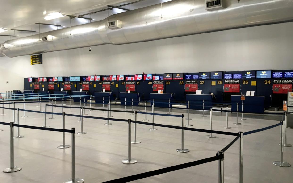 A quiet East Midlands Airport where Airline FlyBMI operated from - © SWNS