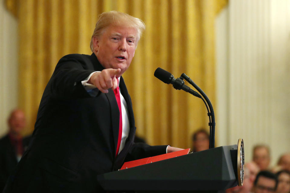 El presidente de Estados Unidos, Donald Trump, durante un evento en la Casa Blanca. REUTERS/Cathal McNaughton?