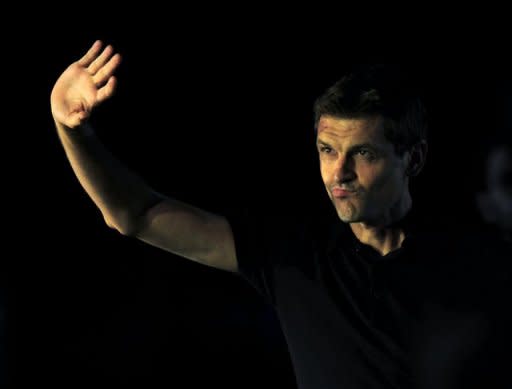 El entrenador del FC Barcelona, Tito Vilanova, durante el trofeo Joan Gamper, el 20 de agosto de 2012.