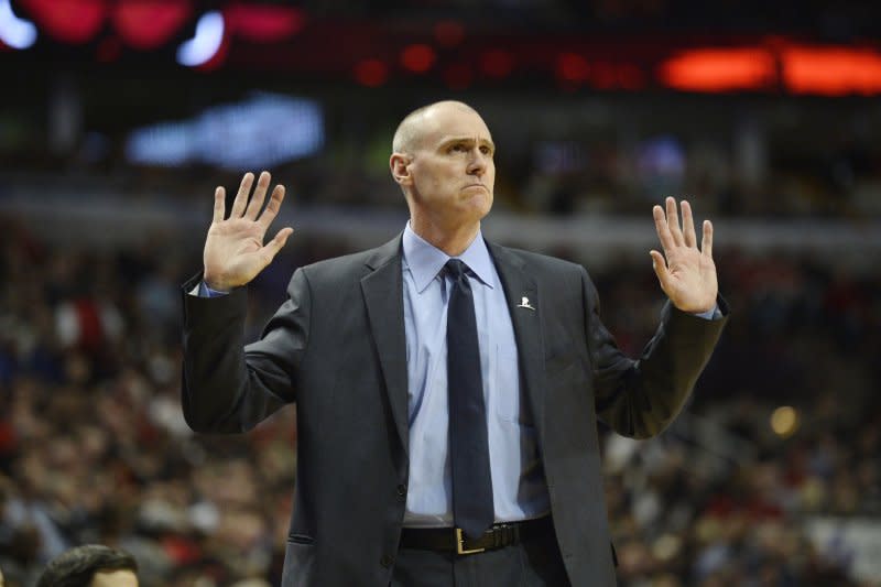 Indiana Pacers coach Rick Carlisle was ejected in the fourth quarter of a playoff loss to the New York Knicks on Wednesday in New York. File Photo by Brian Kersey/UPI