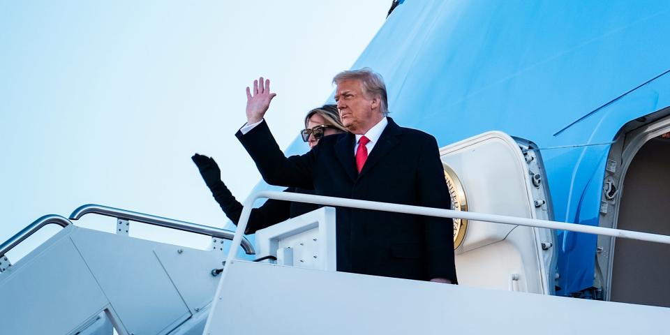 Trump leaves