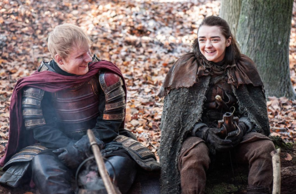 Ed’s cameo was arranged as a surprise for Maisie Williams.