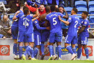 Sol Bamba, centre, bagged Cardiff’s winner against Brighton (Simon Galloway/PA)