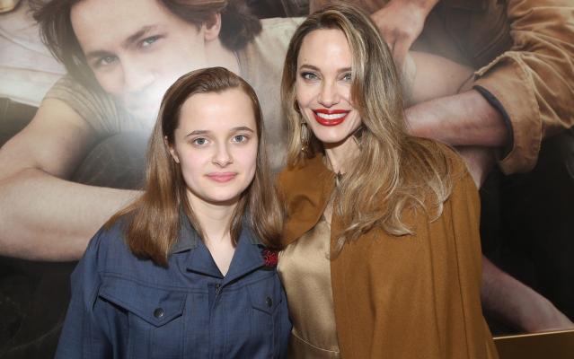 Angelina Jolie makes rare red carpet appearance with daughter Vivienne