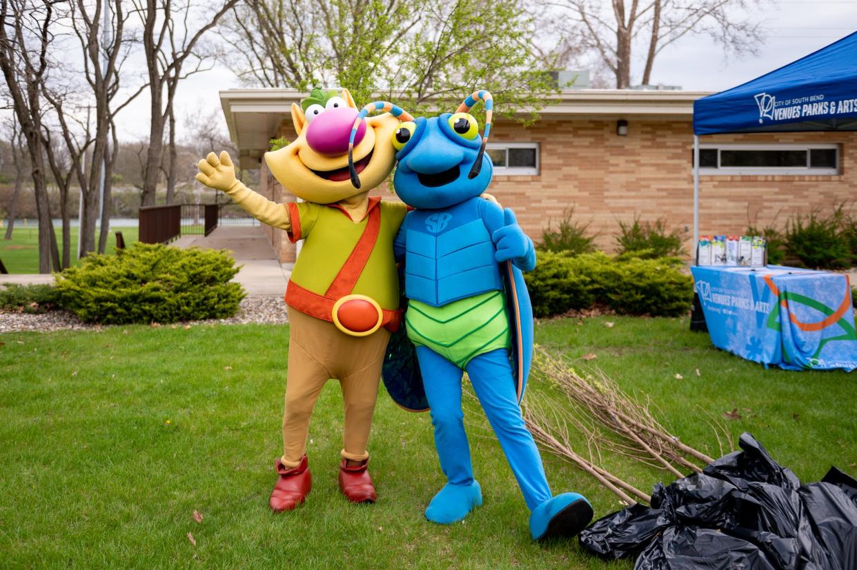 Nature Cat and Spark the Firefly will appear May 20, 2023, at South Bend Venue Parks & Arts' co-presentation of Nature Cat Day with PBS Michiana at Pinhook Park in South Bend.
