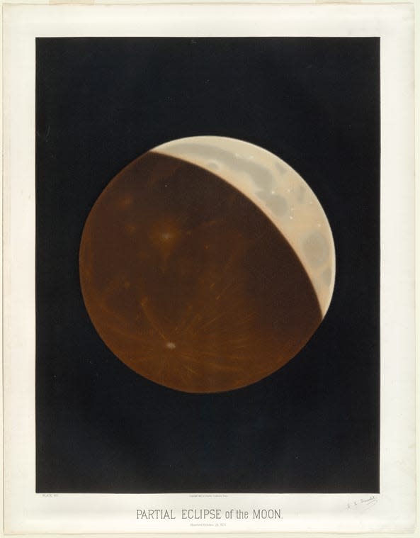 partial lunar eclipse illustration