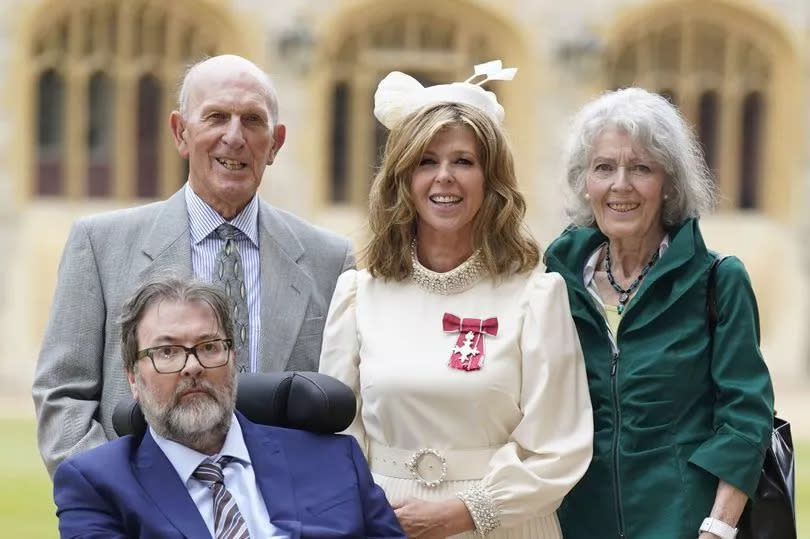 File photo dated 28/06/23 of Kate Garraway, with her husband Derek Draper and her parents Gordon and Marilyn Garraway. Derek Draper has died, his wife Kate Garraway said in an Instagram post, adding she was "by his side holding his hand throughout the last long hours".