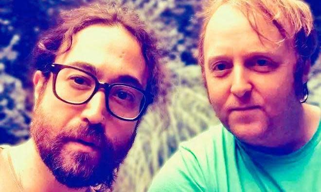 <span>Sean Ono Lennon and James McCartney, announcing the song Primrose Hill.</span><span>Photograph: Facebook</span>