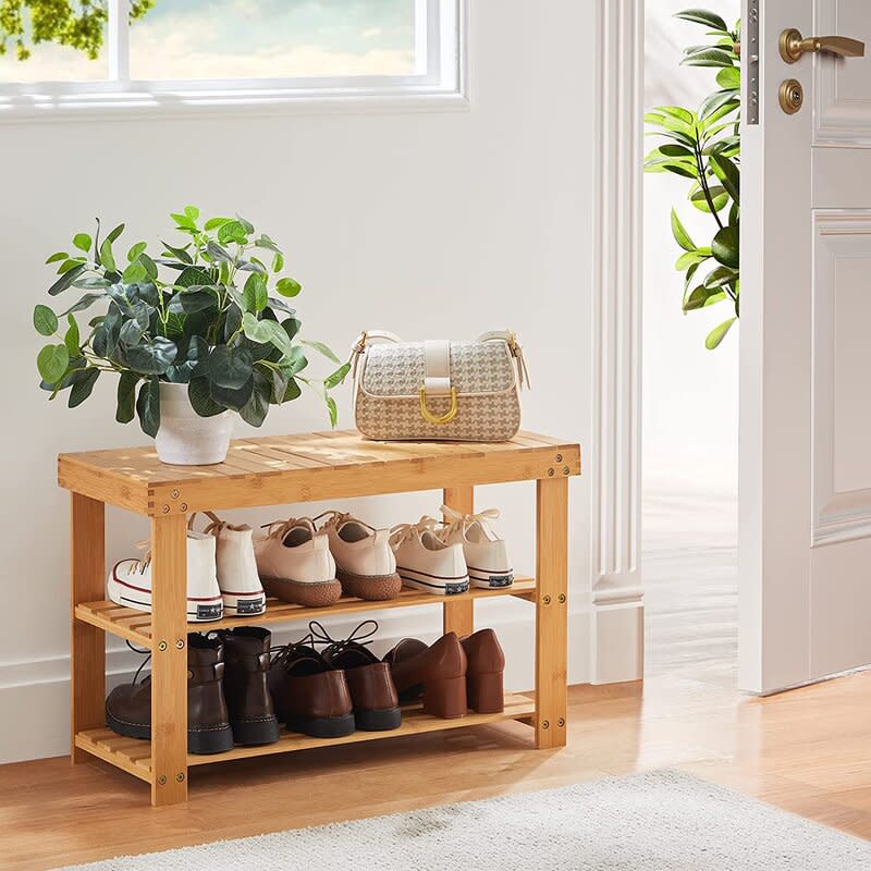 <p><a href="https://go.redirectingat.com?id=74968X1596630&url=https%3A%2F%2Fwww.wayfair.com%2F--%2Fpdp%2Frebrilliant--12-pair-shoe-rack-x118147466-l3763-w007036355.html&sref=https%3A%2F%2Fwww.housebeautiful.com%2Flifestyle%2Forganizing-tips%2Fg24566145%2Fshoe-storage-ideas%2F" rel="nofollow noopener" target="_blank" data-ylk="slk:Shop Now;elm:context_link;itc:0;sec:content-canvas" class="link ">Shop Now</a></p><p>Six-Pair Shoe Rack</p><p>wayfair.com</p><p>$42.99</p><span class="copyright">Wayfair</span>