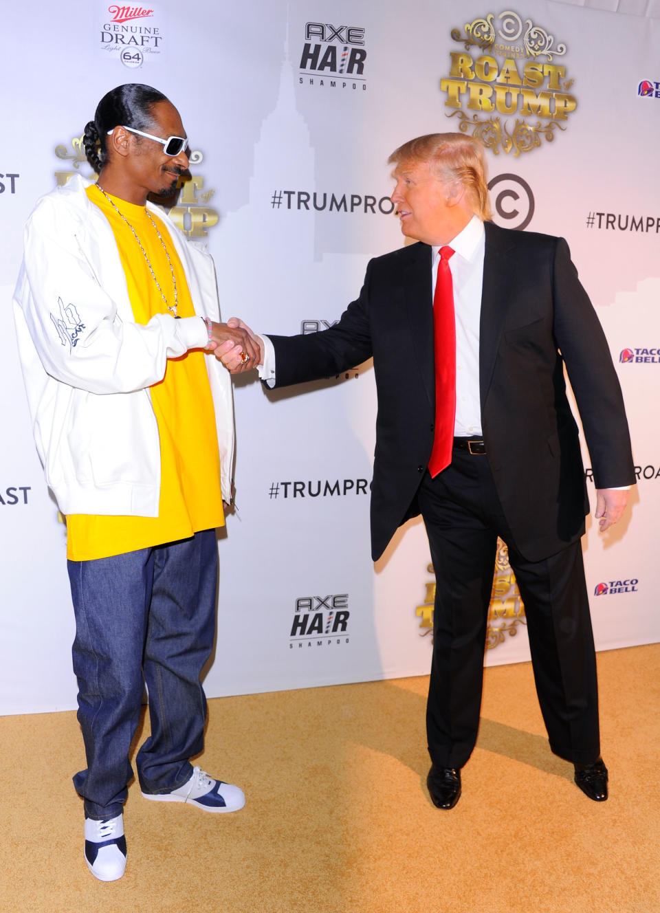 Snoop Dogg and Donald Trump attend the Comedy Central Roast Of Donald Trump at the Hammerstein Ballroom on March 9, 2011 in New York City.