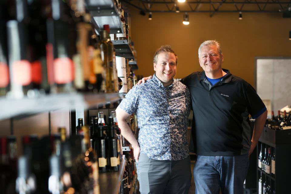 General Manager Charlie Purpura, left, and Owner Scott Smith bring affordable and accessible wines from around the world to their  wine boutique in the Edge District, Rootstock Wine Merchants.