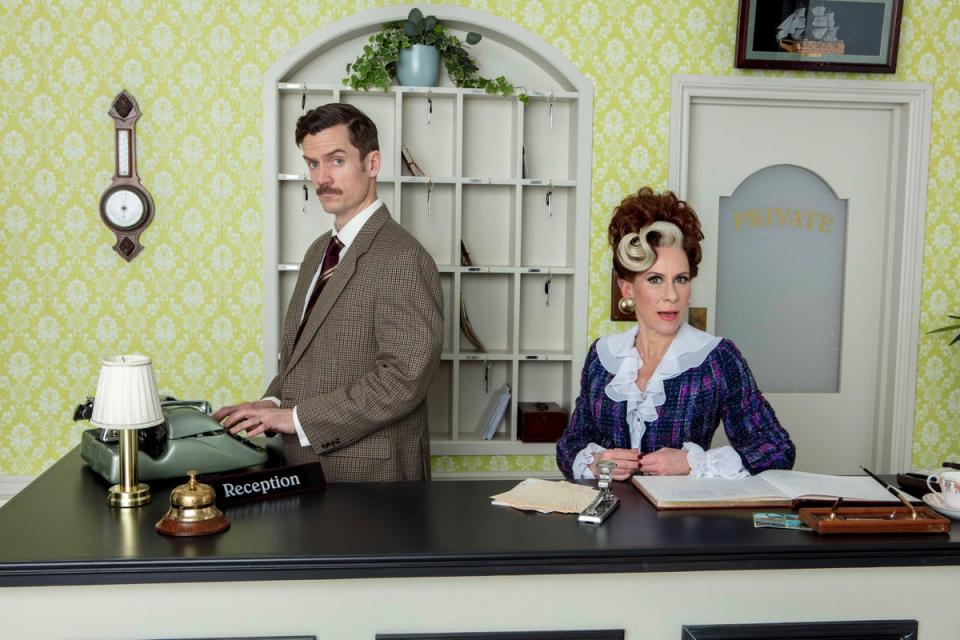 Fawlty Towers – Adam Jackson-Smith as Basil, and Anna-Jane Casey as Sybil (PA)