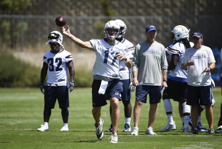 Philip Rivers leads the Chargers into a new era in Los Angeles. (AP)