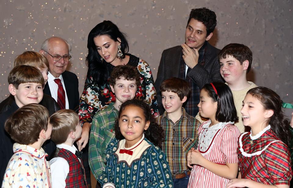 Katy Perry And John Mayer Attend "A Christmas Story, The Musical" Broadway Performance