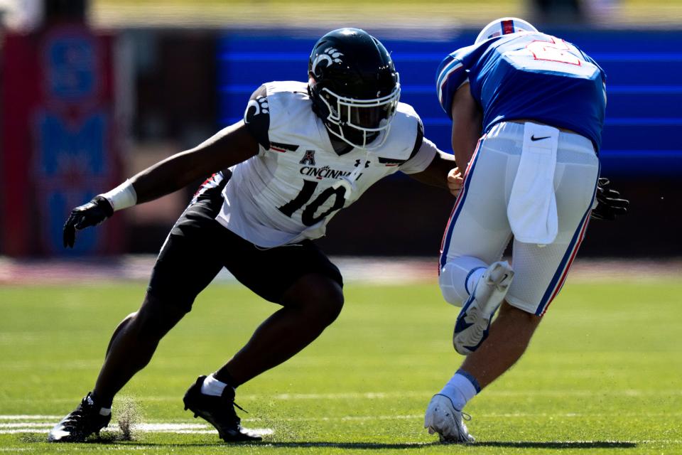 Dublin Coffman graduate Bryon Threats has emerged as a key member of Cincinnati's defense at safety.