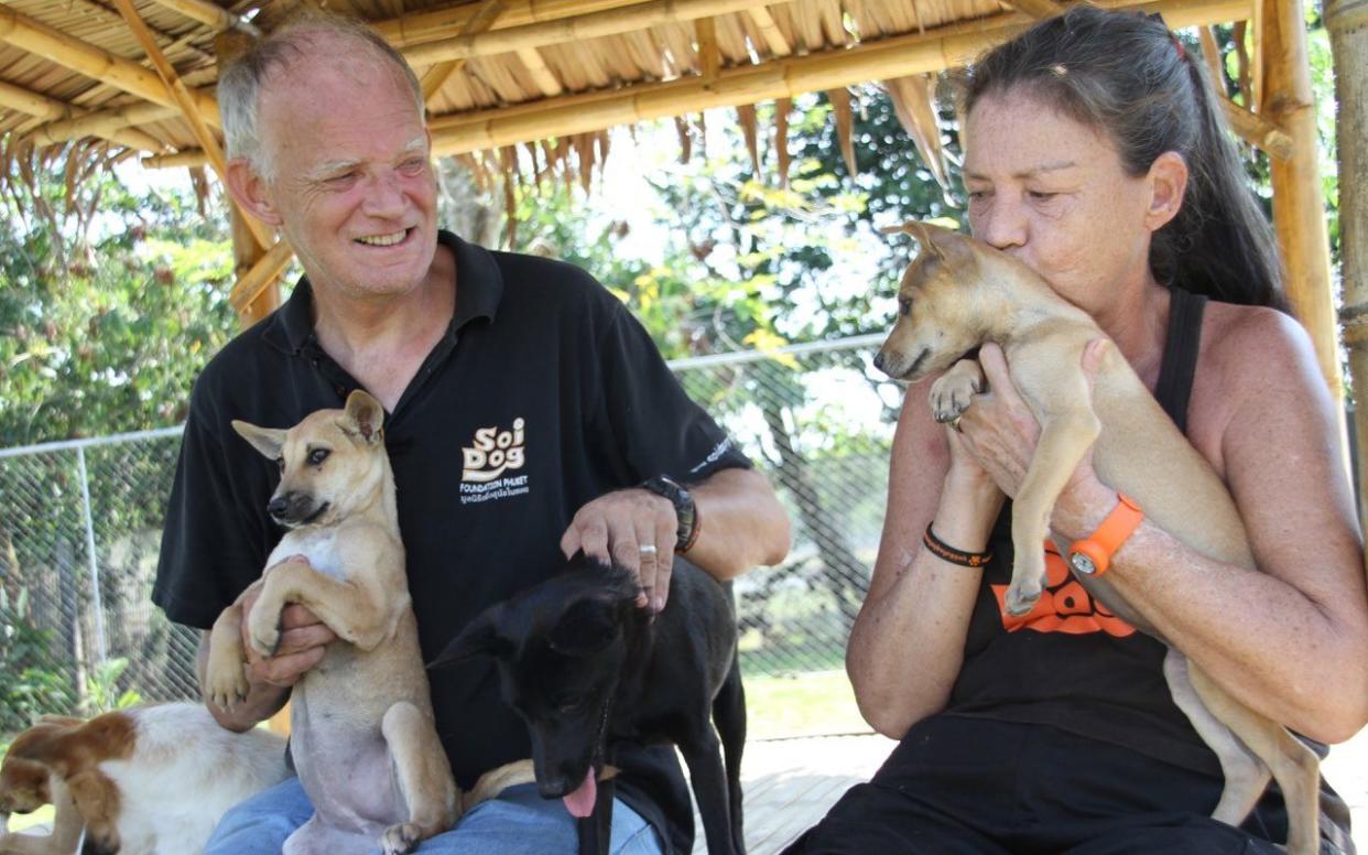 John Dalley and his late wife Gill Dalley, British retirees who moved to Phuket, Thailand and founded the Soi Dog Foundation