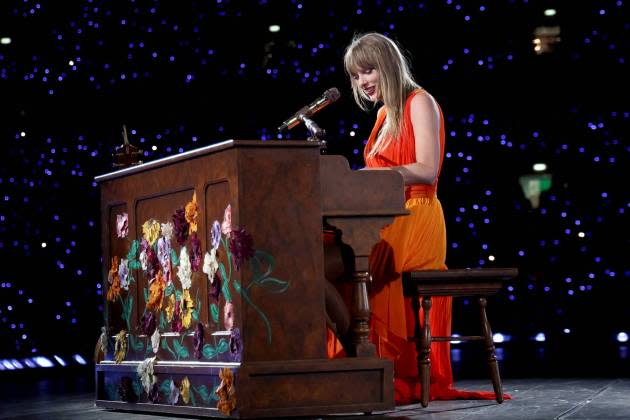 Taylor Swift performs at Wembley Stadium on June 21, 2024 in London, England. - Credit: Kevin Mazur/Getty Images for TAS Rights Management