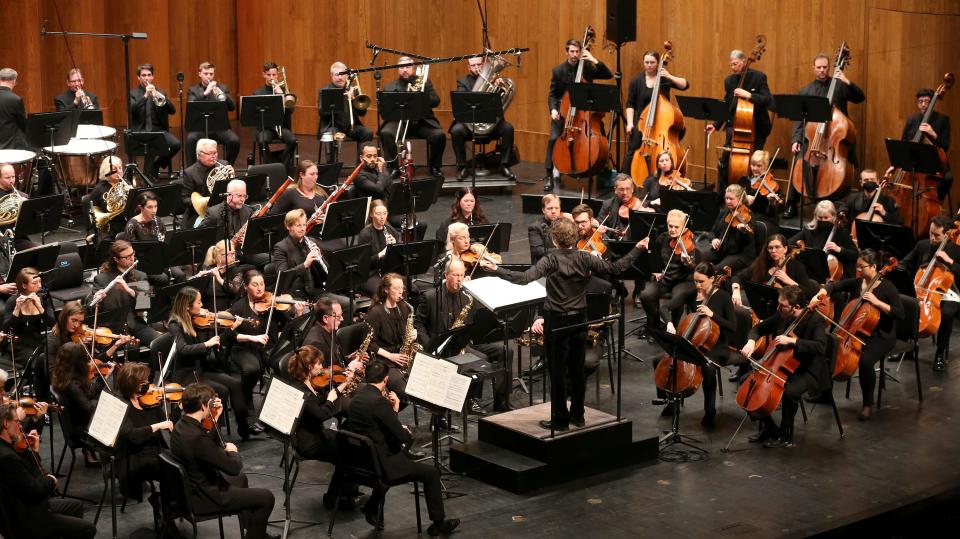 The Louisville Orchestra performs Tyler Taylor's "Revisions", a world premiere, at the Kentucky Center on Saturday, March 11, 2023