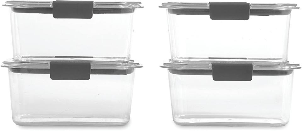 Rubbermaid Brilliance Food Storage Container, BPA-Free Plastic, 4-Pack