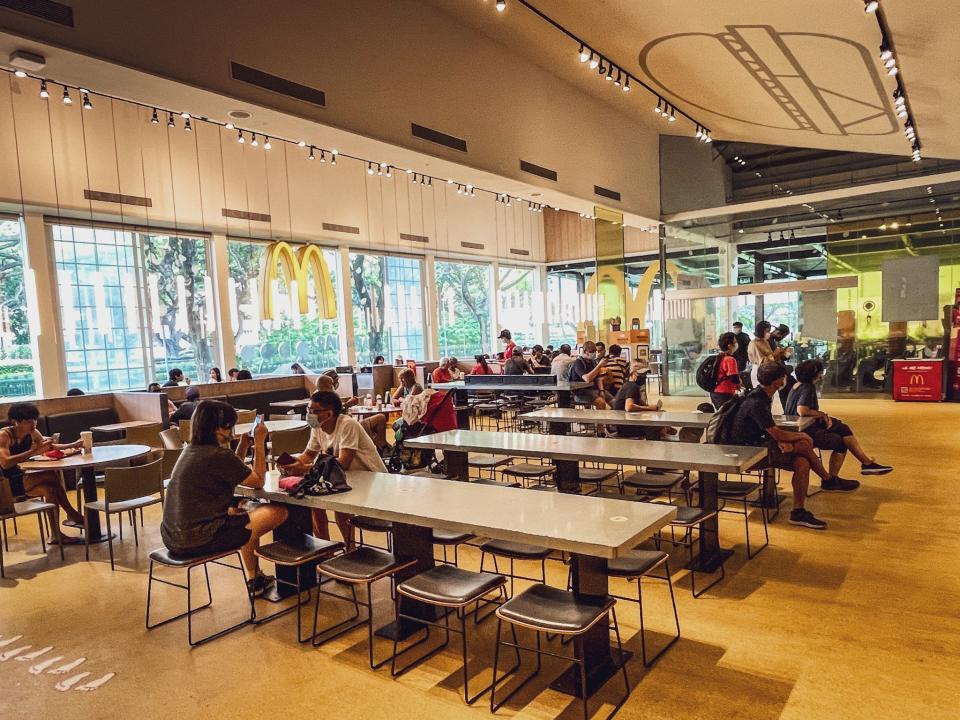 Dining area at McDonald's Marine Cove.