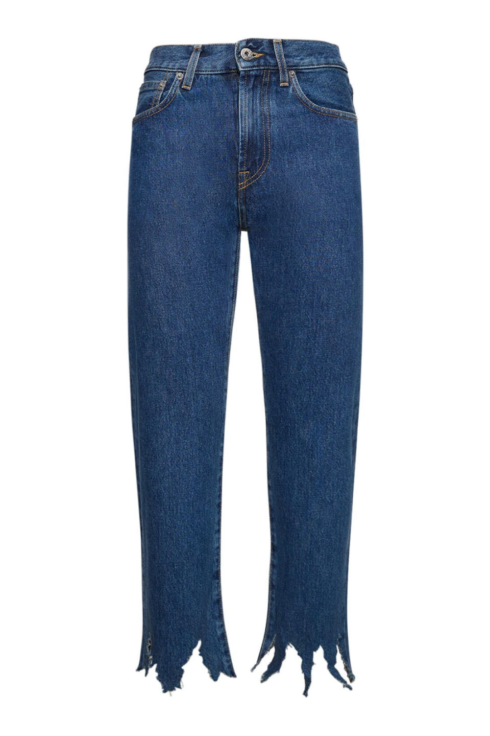 JW Anderson Fringed Denim Cropped Jeans