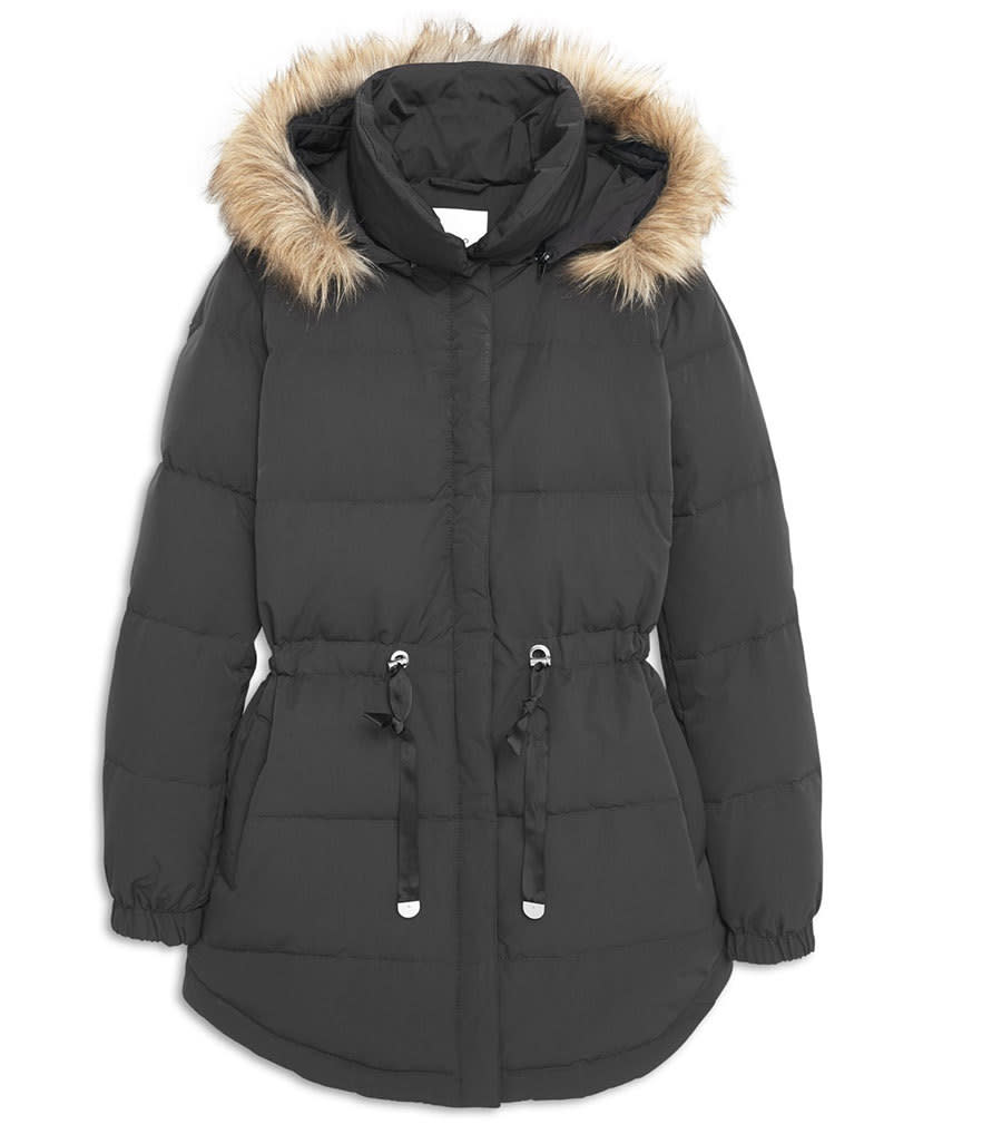 Mango Detachable Hood Quilted Coat