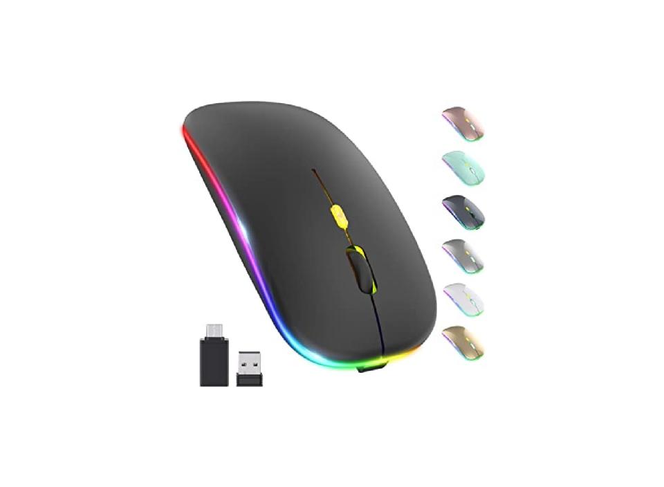 The upgraded version mouse with the LED lights adds more fun to the boring office life