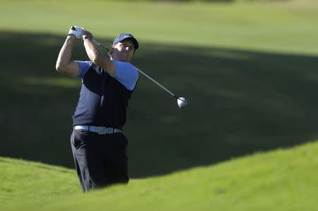 Mar 25, 2017; Austin, TX, USA; Phil Mickelson of the United States plays against Marc Leishman of Australia during the round Round of 16 / Quarterfinals of the World Golf Classic - Dell Match Play golf tournament at Austin Country Club. Mandatory Credit: Erich Schlegel-USA TODAY Sports