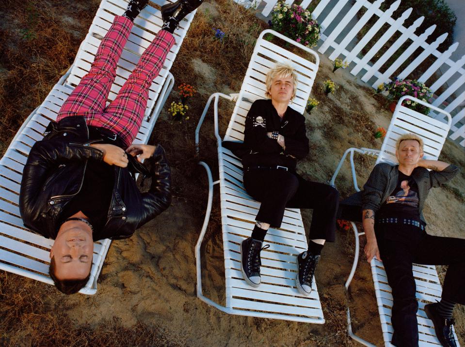 Green Day's Tré Cool (left), Billie Joe Armstrong and Mike Dirnt.