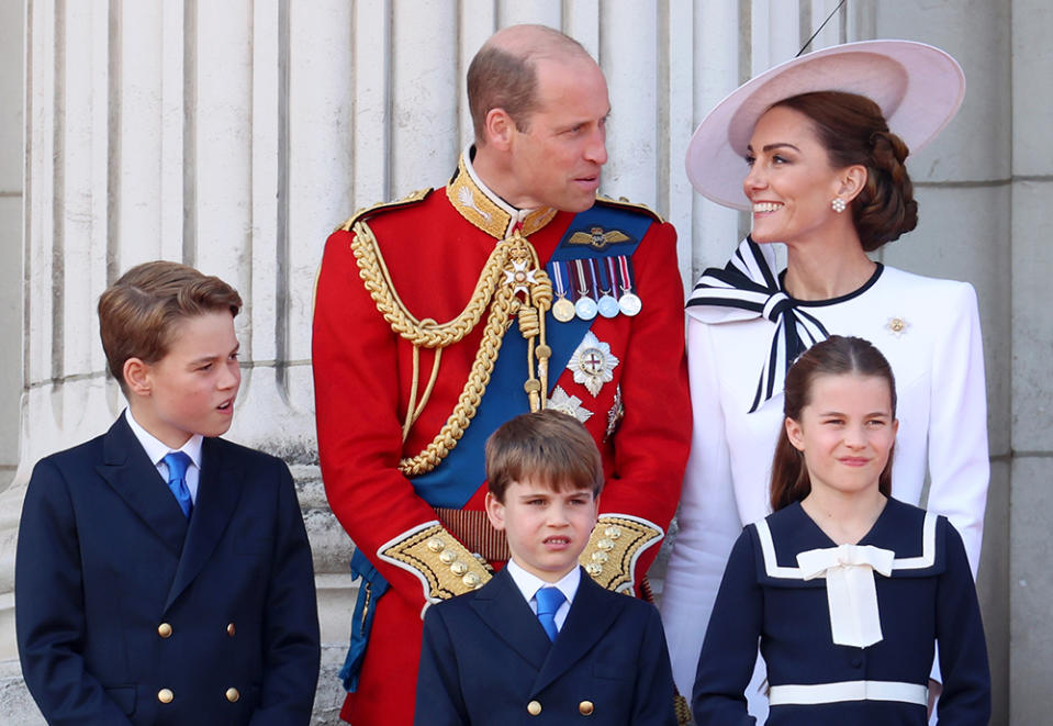 Kate Middleton and her family at Trooping the Colour. Getty Images