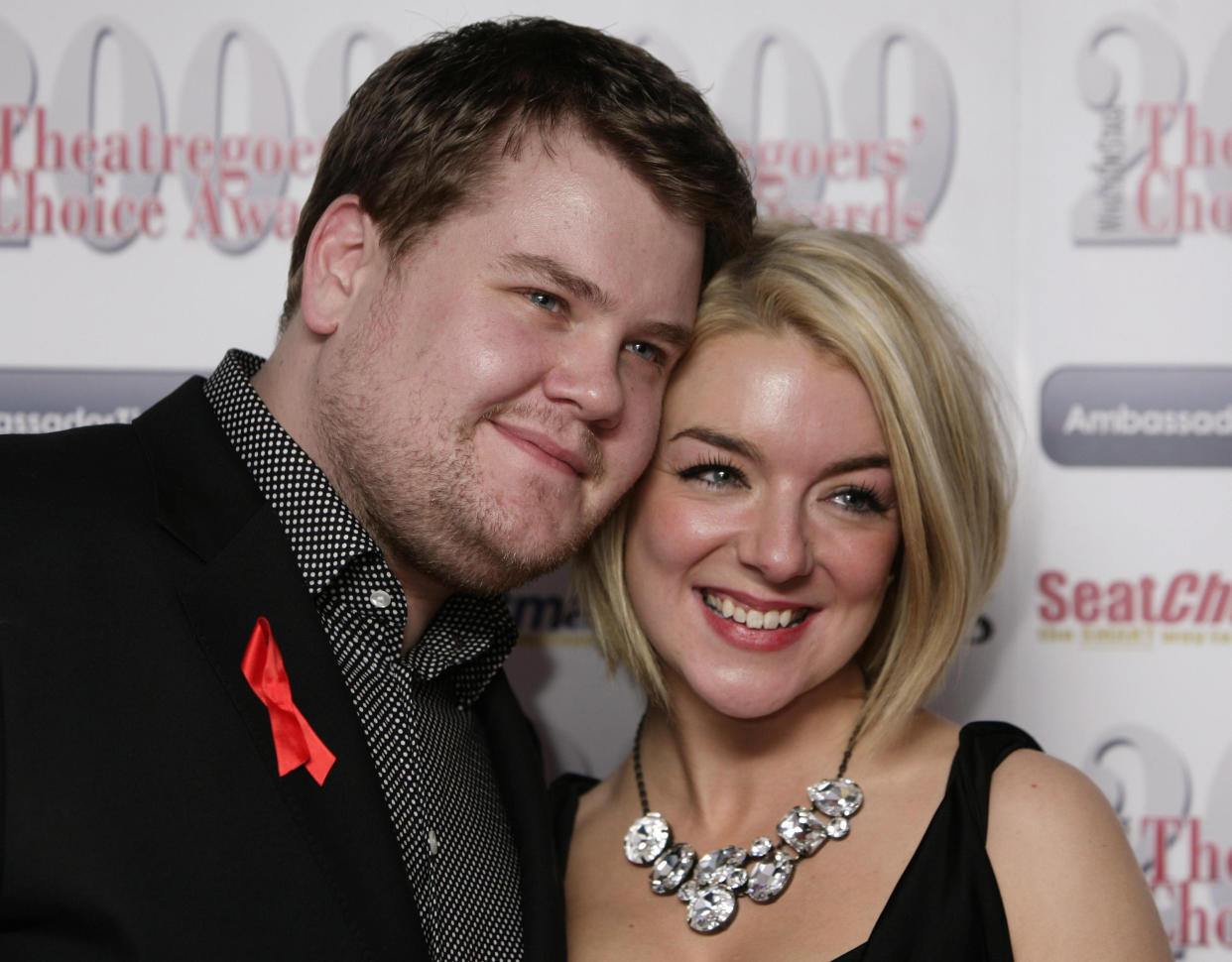 Event hosts James Corden (Left) and Sheridan Smith at The Theatregoer's Choice Awards Show and Concert at the Prince of Wales Theatre in central London.